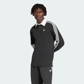 Polo De Rugby À Manches Longues 3 Bandes Adidas - Black - Xs