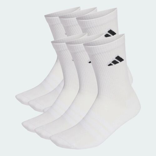 Chaussettes Mi-Mollet Cushioned 6paires Adidas - White / White / Black - 49-51