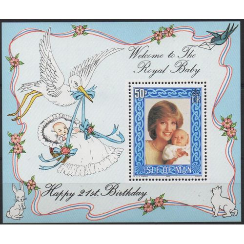 Ile De Man Timbre Anniversaire De Lady Diana 1982