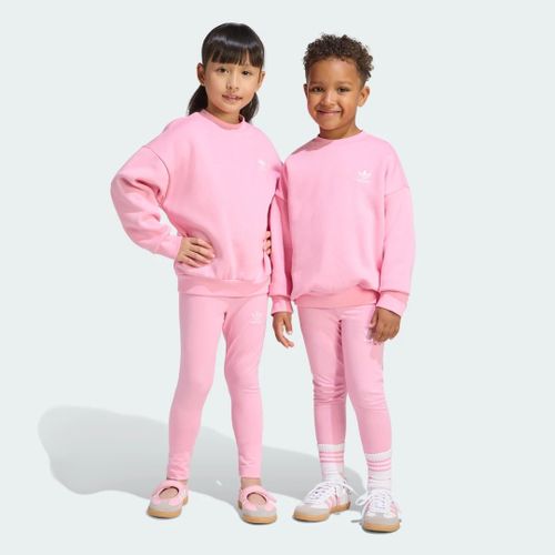 Ensemble Legging Sweat Ras-Du-Cou Oversized Adidas - Light Pink - 6-7a