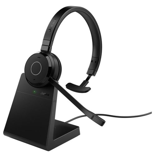 Jabra Evolve 65 TE Mono - Micro-casque - sur-oreille - Bluetooth - sans fil - USB-A via adaptateur Bluetooth - isolation acoustique - Certifié pour Microsoft Teams