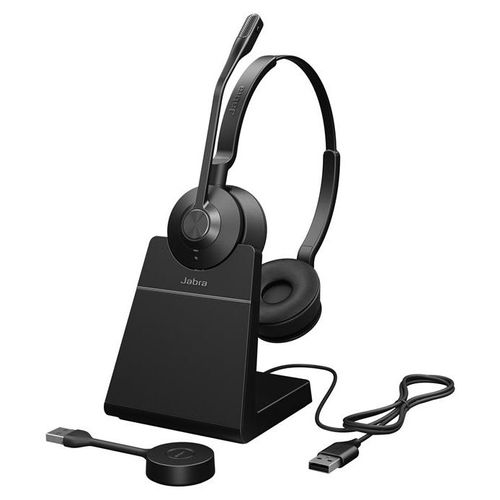 Jabra Engage 55 SE Stereo - Micro-casque - sur-oreille - DECT - sans fil - USB-A via adaptateur DECT - certifié UC