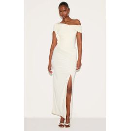 Femme Robe Longue Moulante Jaune Beurre À Détail Torsadé | Taille 36