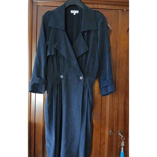 Robe Lacoste 100% Soie Noire Doublée. T36