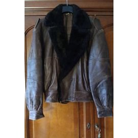 Blouson De Frino  Véritable Beau Cuir Italien Marron. T40-42