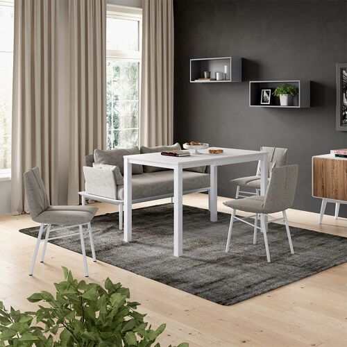 Table de salle à manger extensible Blanc 120x76cm