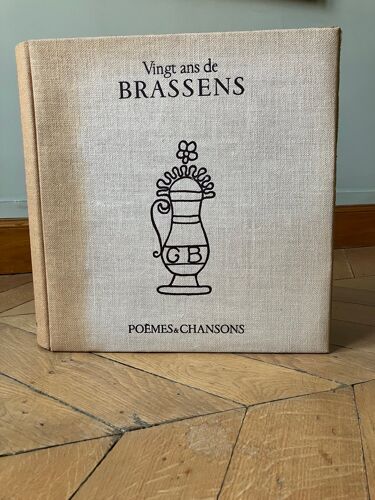 Georges Brassens Poèmes Et Chansons Vingt Ans De Brassens Coffret De 11 + 1 Vinyles + 1 Livre, Édition Originale De 1973