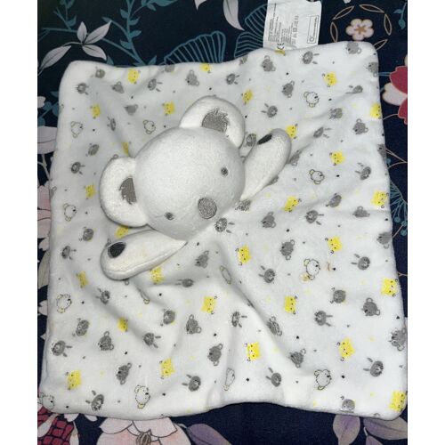 Doudou koala lerclerc siplec blanc gris têtes animaux lapins bébés koalas jouet peluche naissance 