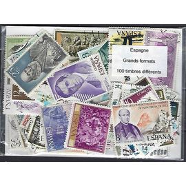 Espagne Commémoratifs Grands Formats 100 Timbres Différents
