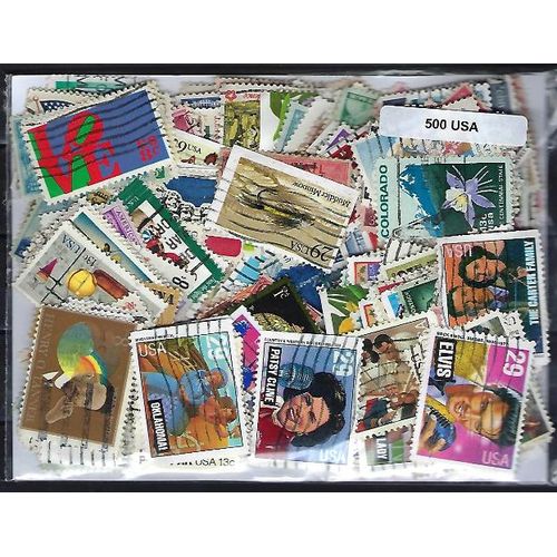 Etats-Unis 500 Timbres Différents