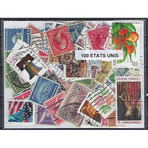Etats-Unis 100 Timbres Différents