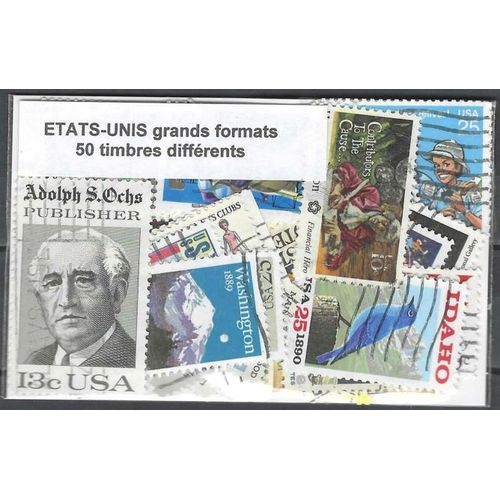 Etats-Unis Commémoratifs Grands Formats 50 Timbres Différents