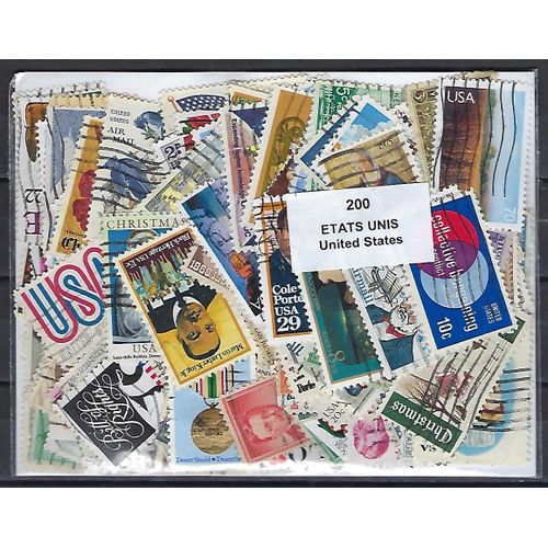 Etats-Unis 200 Timbres Différents