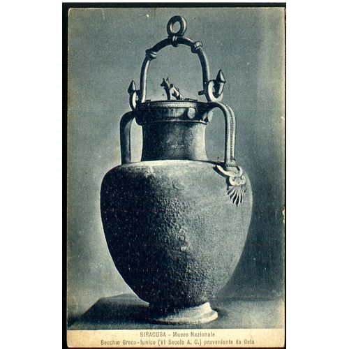 Carte Postale Siracusa , Museo Nazionale , Secchio Greco-Ionico , Vi Secolo A. C. , Proveniente Da Gela