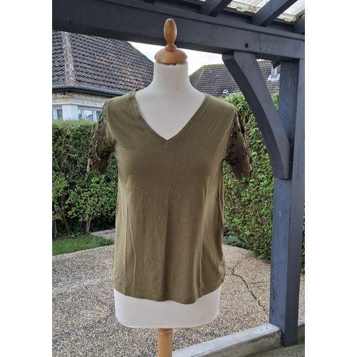 Top Blanche Porte Kaki