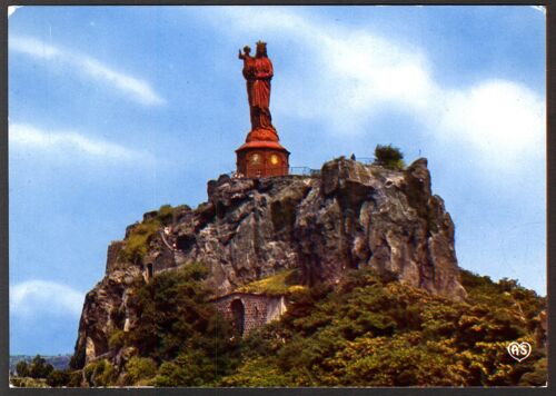 Carte Postale N°P.61 , Le Puy-En-Velay , Haute-Loire , Rocher Corneille Et Notre Dame De France Érigée En 1860 Avec La Fonte De Fer Des Canons Pris À Sébastopol