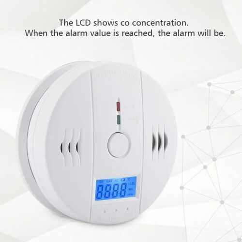 Détecteur de Monoxyde de Carbone - AB074 - Alimentation Filaire - Écran LCD - 85 dB