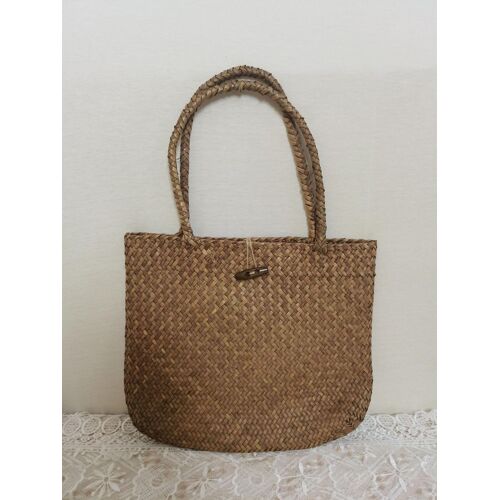 Sac à main carré tissé à la main vintage, sac à bandoulière simple en paille tissée pour les vacances à la plage
