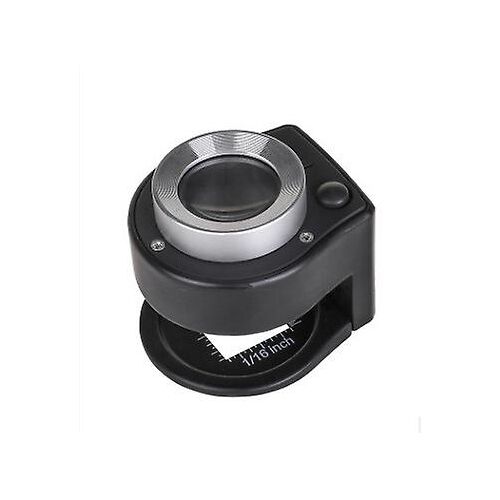 Loupe 30x avec 3 LED et 3 lampes UV - Loupe ?il de pigeon - Vérification des billets de banque - Loupe avec échelle - 60 x 52 x 51 mm