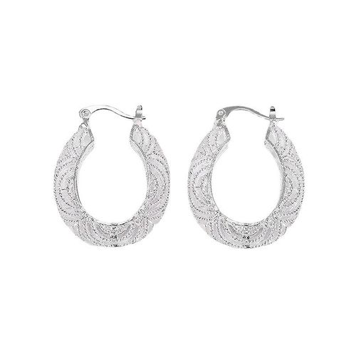 Boucles D'oreilles Creuses En Argent Sterling 925
