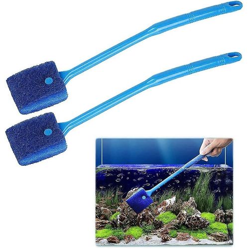 Éponge De Nettoyage Pour Vitres D'aquarium, 40 Cm, Bleu, 2 Unités (Lot De 1)