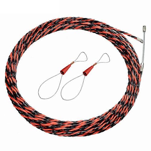Aiguille d'électricien 50 m, extracteur de fil électrique, aiguille de 5 mm de diamètre, installation rétractable pour extracteur de câble et rallonge en spirale flexible