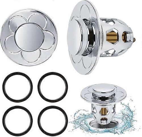 Bonde d'évier escamotable universelle, bonde d'évier escamotable avec filtre anti-obstruction, filtre de vidange anti-blocage, bouchon de baignoire pour évier de cuisine, bouchon pour cheveux