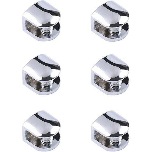 Lot de 6 pinces à verre pour miroir, fixation murale réglable, en alliage de zinc, pour miroir de salle de bain, 19 x 20 x 16 mm