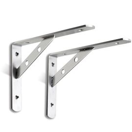 Supports muraux 2 pièces, supports d'étagère muraux, équerre de console, support robuste, équerre d'angle murale en métal à 90 degrés - 200 x 140 mm
