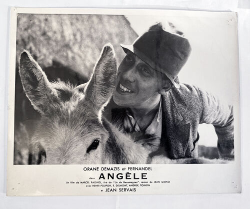 Angèle : Photo D'Exploitation Cinématographique Cartonnée - Format 24x30 Cm - De Marcel Pagnol Avec Fernandel, Orane Demazis, Henri Poupon, Édouard Delmont - 1934 #