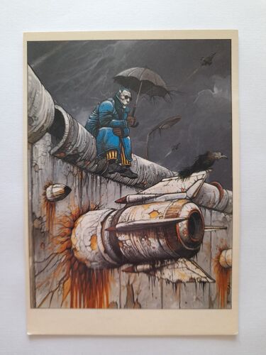 Bilal - 1986 - Carte Postale Couleur 4/3 Le Mur - Editions Gentiane - 10,5cms * 15 Cms