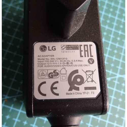 LG wa 12m12fg adaptateur secteur