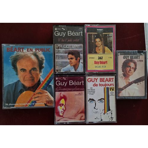 Guy Béart Lot De 7 Cassettes K7 Audio Tape