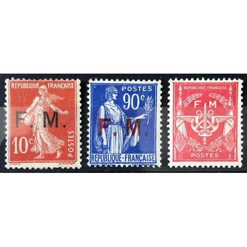 Fm Semeuse 10c Rouge (N° 5) + Fm Paix 90c Outremer - Fm Rouge (N° 9) + Fm Rouge (N° 12) Neufs* - France Année 1906 - Brn83 - N33999