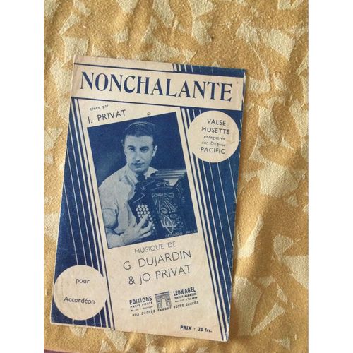 Partition Jo Privat : Nonchalante Pour Accordéon 
