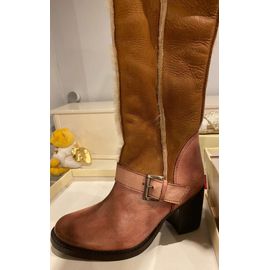 Bottes Elizabeth Stuartneuvesbottes À Talons Lude Marron Clair Et Beige Talon : 7.5 Cm - Tige: 38 Cm - T. 37