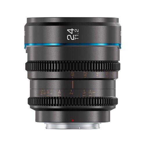 Objectif Cinéma Manuel SIRUI Night Walker 24mm T1.2 S35 à Grande Ouverture pour Monture M4/3, Compatible BMPCC4K, GH5II, GH5S, GH6, Z Cam (MS24M-G, Gris Métallique)