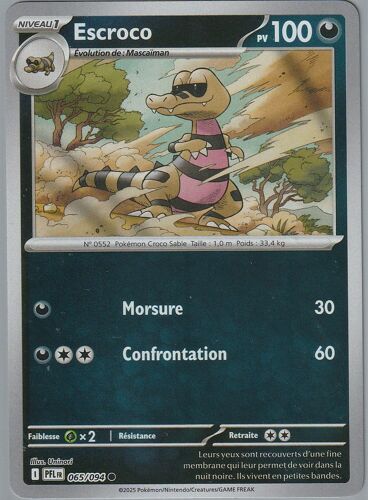 Carte Pokémon - Escroco - 064/094 - Reverse - Flammes Fantasmagoriques