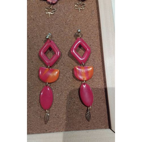 Boucles D'Oreilles En Pâte Polymère