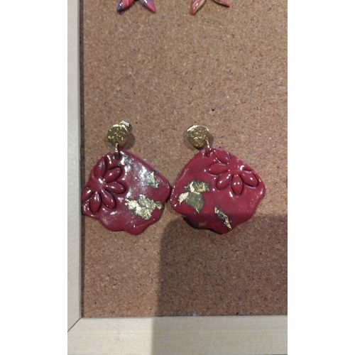 Boucles D'Oreilles En Pâte Polymère