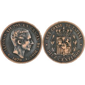 Espagne - 1879 - Diez Centimos - Alfonso Xii - 27-088
