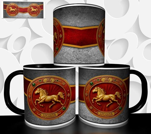 Mug Tasse À Café - Signe Astrologique Chinois Astrologie Chinoise Le Cheval 5002