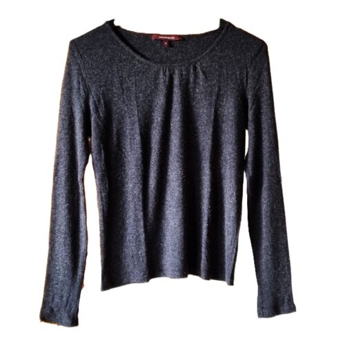 Pull La Fée Maraboutée Taille 38 Gris Viscose Et Laine Tbe