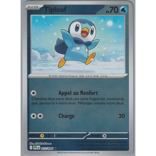 Carte Pokémon - Tiplouf - 027/094 - Reverse - Flammes Fantasmagoriques