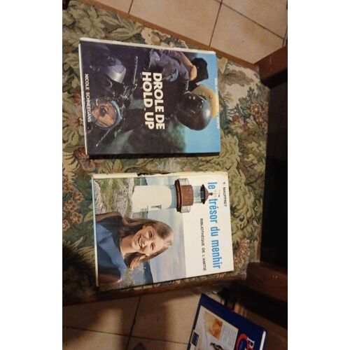 Bibliotheque De L'Amitié Lot De 2 Livres Drole De Hold Up, Le Trésor Du Menhir.