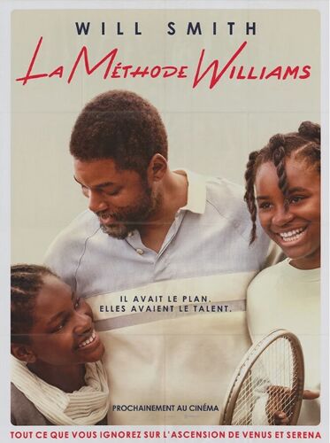 La Methode Williams - Affiche Originale De Cinéma - Format 120x160 Cm - Un Film De Reinaldo Marcus Green Avec Will Smith, Demi Singleton, Saniyya Sidney, Aunjanue Ellis, Jon Bernthal - Année 2021