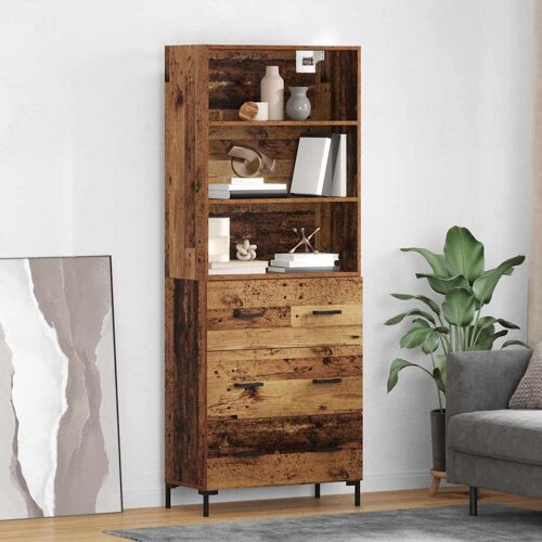 vidaXL Haut Armoire Bois Ancien 69,5 x 32,5 x 180 cm Bois d'ingénierie