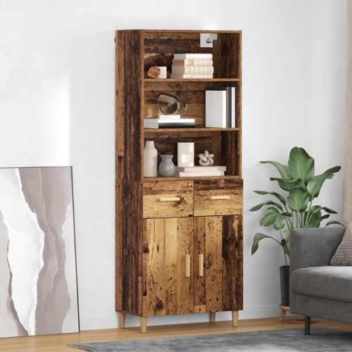 vidaXL Haut Armoire Bois Ancien 69,5 x 32,5 x 180 cm Bois d'ingénierie
