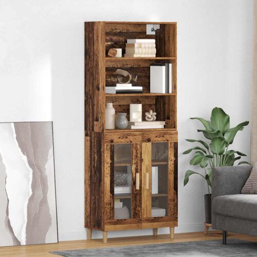 vidaXL Haut Armoire Bois Ancien 69,5 x 32,5 x 180 cm Bois d'ingénierie