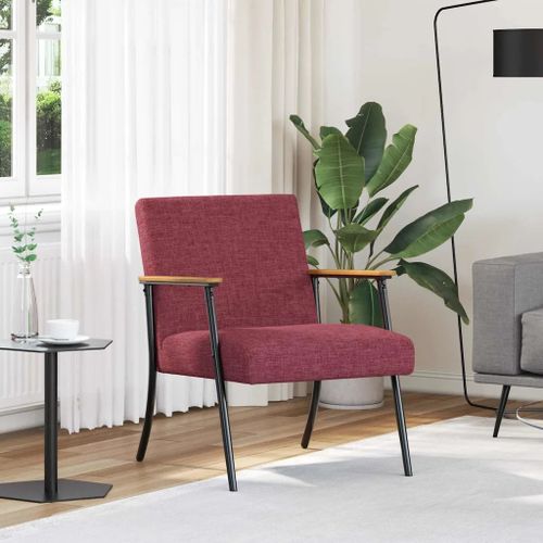 vidaXL fauteuil Bordeaux 59 x 75 x 78 cm tissu